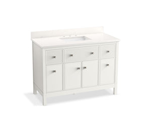 KOHLER K-35021 Malin by Studio McGee 48" bathroom vanity cabinet with sink and quartz top