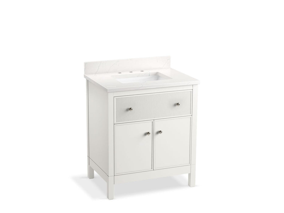 KOHLER K-35019 Malin by Studio McGee 30" bathroom vanity cabinet with sink and quartz top