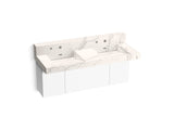 KOHLER K-81025-BPW Constellation 60" wall-mount basin lavatory system with backsplash