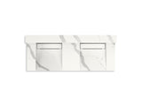 KOHLER K-81025-BSS Constellation 60" wall-mount basin lavatory system with backsplash