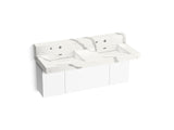 KOHLER K-81025-BPW Constellation 60" wall-mount basin lavatory system with backsplash