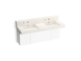 KOHLER K-81025-BPW Constellation 60" wall-mount basin lavatory system with backsplash