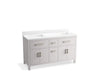 KOHLER K-40641-BD1 Kresla 60" bathroom vanity cabinet with sinks and quartz top