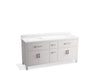 KOHLER K-40642-BD1 Kresla 72" bathroom vanity cabinet with sinks and quartz top