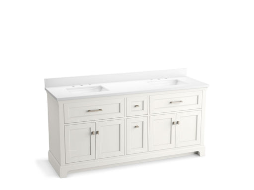 KOHLER K-29264-BD1 Charlemont 73" bathroom vanity cabinet with sinks and quartz top