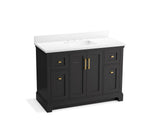 KOHLER K-29262-BD1 Charlemont 48" bathroom vanity cabinet with sink and quartz top