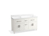 KOHLER K-40641-BD1 Kresla 60" bathroom vanity cabinet with sinks and quartz top