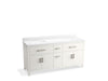 KOHLER K-40642-BD1 Kresla 72" bathroom vanity cabinet with sinks and quartz top