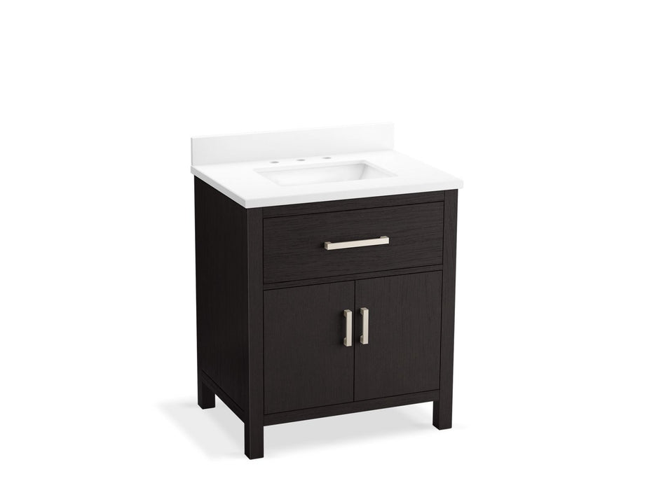 KOHLER K-40638-BD1 Kresla 30" bathroom vanity cabinet with sink and quartz top