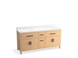 KOHLER K-40642-BD1 Kresla 72" bathroom vanity cabinet with sinks and quartz top