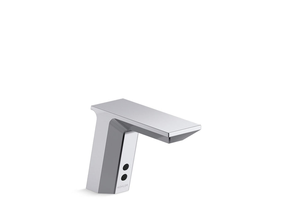 KOHLER K-7516-SATA Geometric Touchless single-hole lavatory faucet with Insight sensor technology, HES-powered, less drain, 0.35 gpm