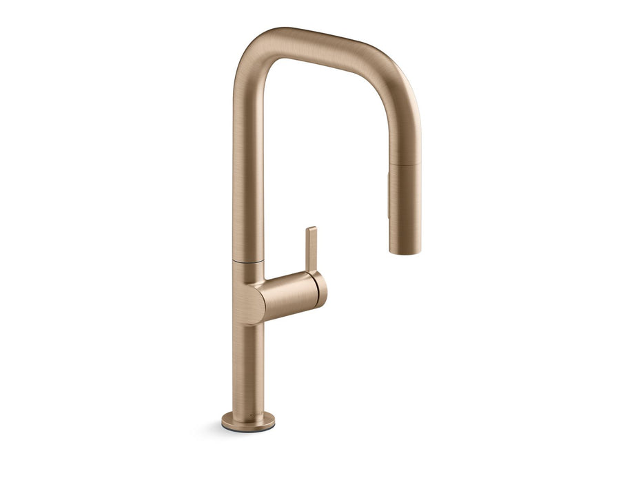 KOHLER Components Touchless pull-down kitchen sink faucet with two-function sprayhead
