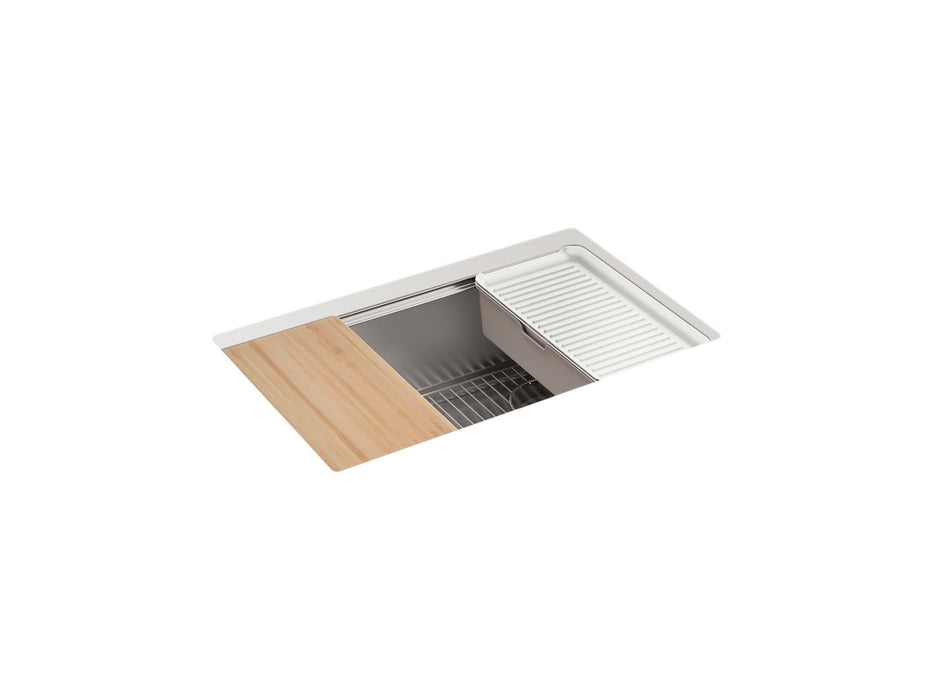 KOHLER Strive 29" undermount single-bowl workstation kitchen sink