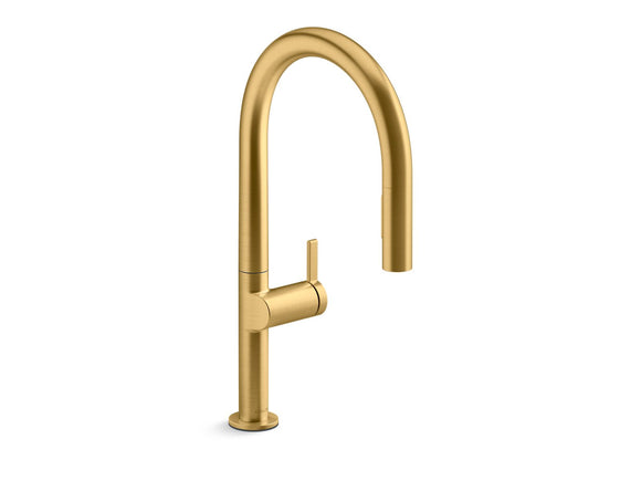 KOHLER K-28268 Components Pull-down kitchen sink faucet with two-function sprayhead