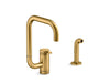 KOHLER K-28274 Components Single-handle kitchen sink faucet with two-function extended-reach spout and side sprayer