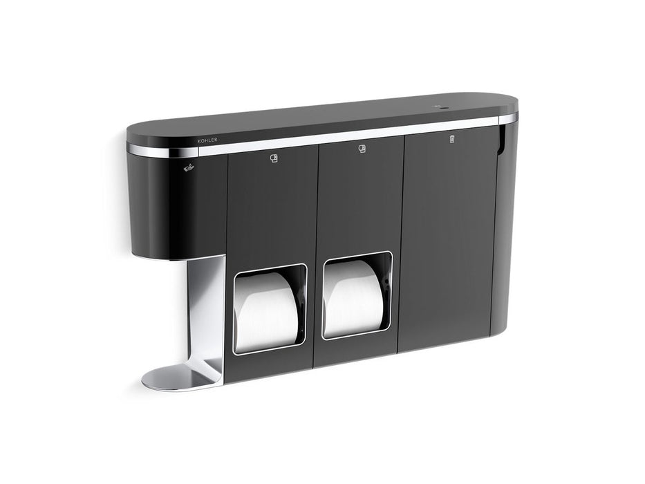 KOHLER K-29154-LWG Clean Haven Hygiene Station with Dual Toilet Paper Dispenser, Left Mount