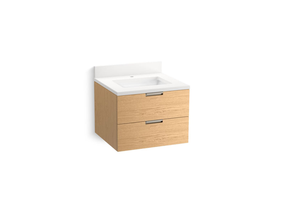 KOHLER Maxstow™ 24" wall-hung bathroom vanity cabinet with sink and quartz top