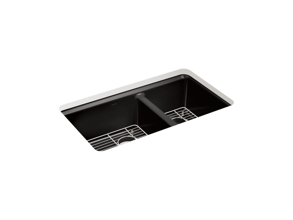 KOHLER Riverby 33" undermount double-bowl kitchen sink