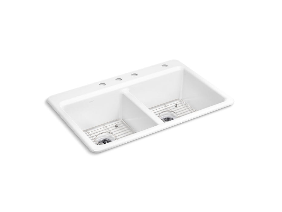 KOHLER Riverby 33" top-mount double-bowl kitchen sink