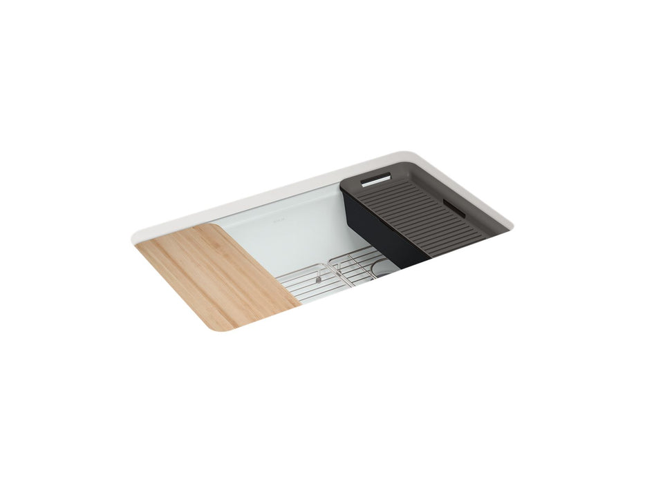KOHLER Riverby 33" undermount single-bowl workstation kitchen sink