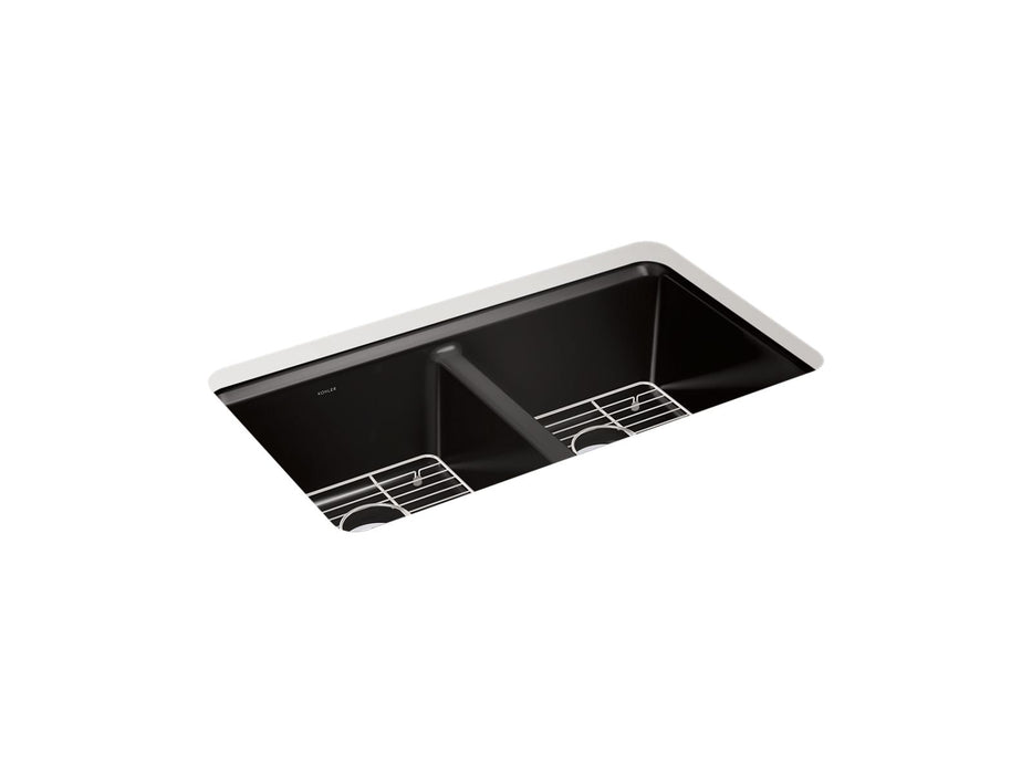 KOHLER Riverby 33" undermount double-bowl kitchen sink