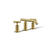 KOHLER Purist Widespread bathroom sink faucet with Cross handles, 1.2 gpm