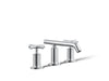 KOHLER Purist Widespread bathroom sink faucet with Cross handles, 1.2 gpm