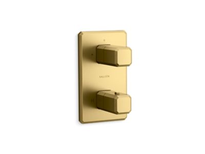 Kallista Bezel 2-Outlet Stacked Thermo Trim