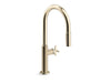 KOHLER Billet™ Touchless pull-down kitchen sink faucet with two-function sprayhead