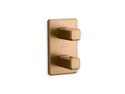 Kallista Bezel 3-Outlet Stacked Thermo Trim