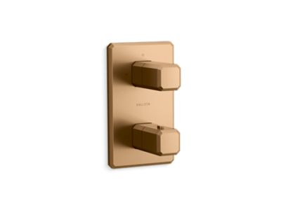 Kallista Bezel 2-Outlet Stacked Thermo Trim