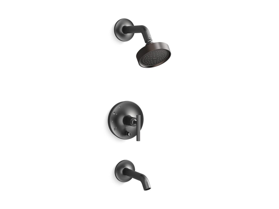 KOHLER Purist Rite-Temp bath and shower trim kit with push-button diverter and lever handle, 1.75 gpm