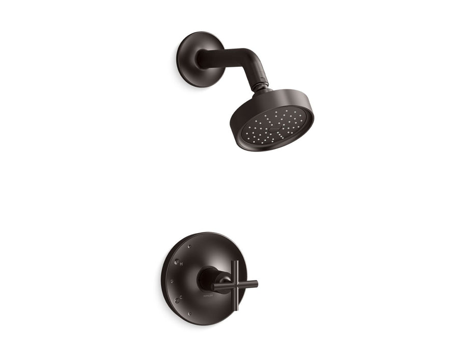 KOHLER Purist Rite-Temp shower trim kit with cross handle, 1.75 gpm