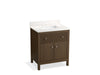 KOHLER K-35019 Malin by Studio McGee 30" bathroom vanity cabinet with sink and quartz top