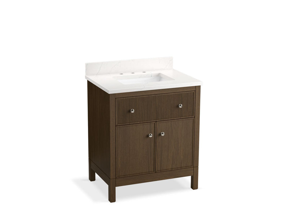 KOHLER K-35019 Malin by Studio McGee 30" bathroom vanity cabinet with sink and quartz top