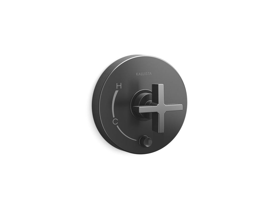 Kallista P24416-CR One Pb Shower Trim W/Divrt, Cross Hdl