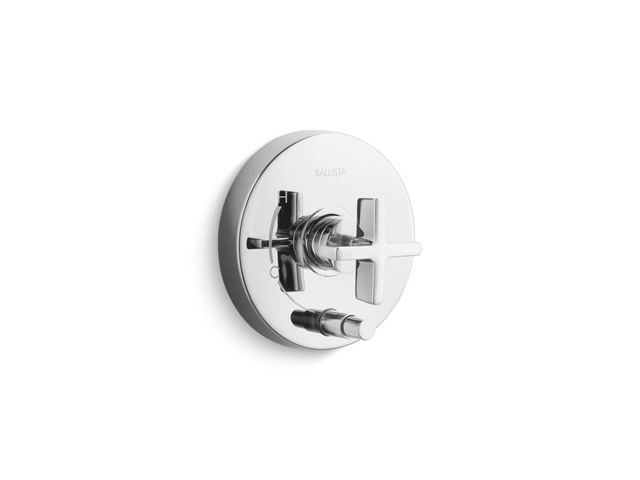 Kallista P24416-CR One Pb Shower Trim W/Divrt, Cross Hdl