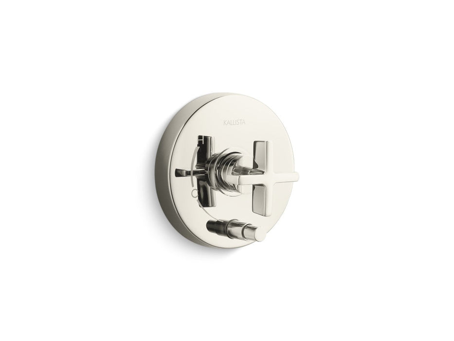 Kallista P24416-CR One Pb Shower Trim W/Divrt, Cross Hdl