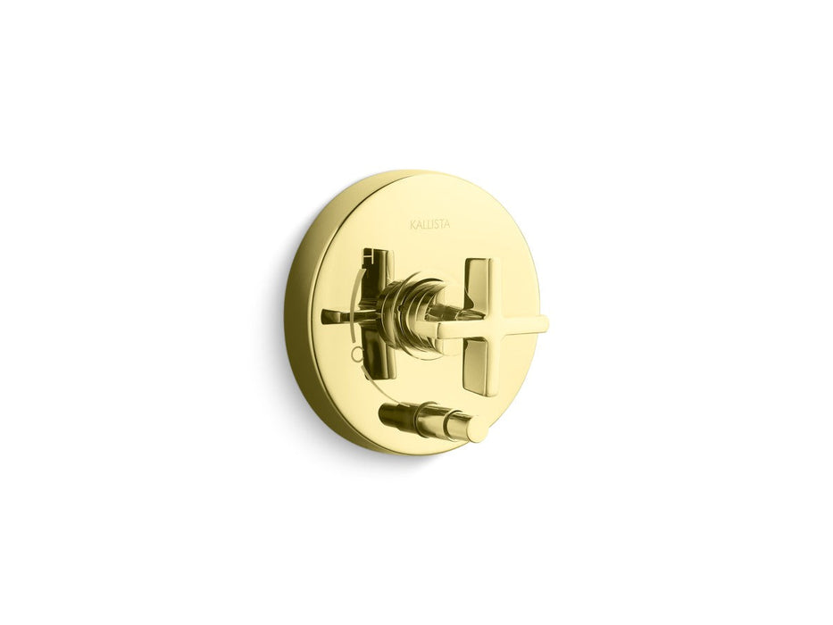 Kallista P24416-CR One Pb Shower Trim W/Divrt, Cross Hdl