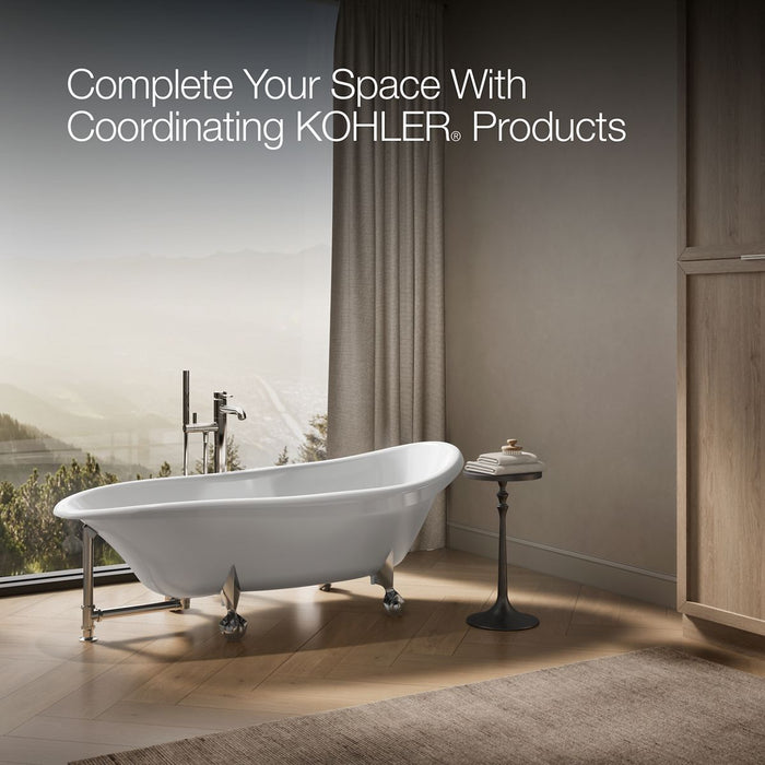 KOHLER K-100-0 K-100 Birthday Bath 72" x 37-1/2" Freestanding Bath, white - view 4
