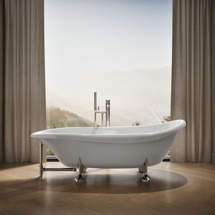 KOHLER K-100-0 K-100 Birthday Bath 72" x 37-1/2" Freestanding Bath, white - view 5