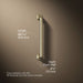 3/4 view of product with dimensions