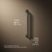 3/4 view of product with dimensions