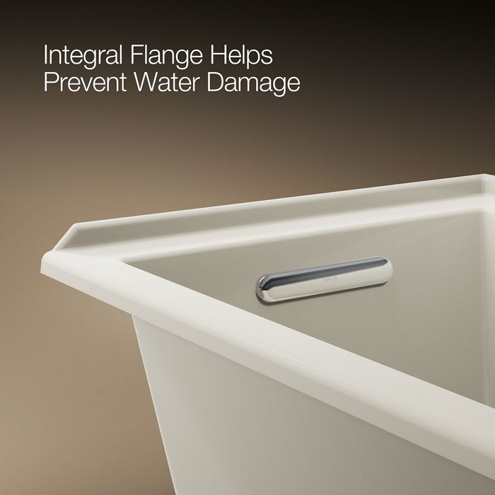 KOHLER K-1121-LW Underscore 60" x 30" alcove bath with Bask heated surface, left drain