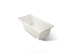KOHLER K-1121-RW Underscore 60" x 30" alcove bath with Bask heated surface, right drain, biscuit
