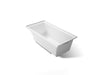 KOHLER K-1121-RW Underscore 60" x 30" alcove bath with Bask heated surface, right drain, white