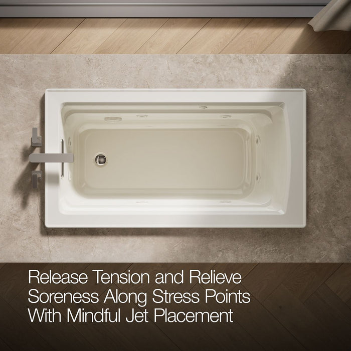 KOHLER K-1122 Archer 60" x 32" drop-in whirlpool bath
