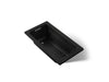 KOHLER K-1122 Archer 60" x 32" drop-in whirlpool bath, black black - view 2