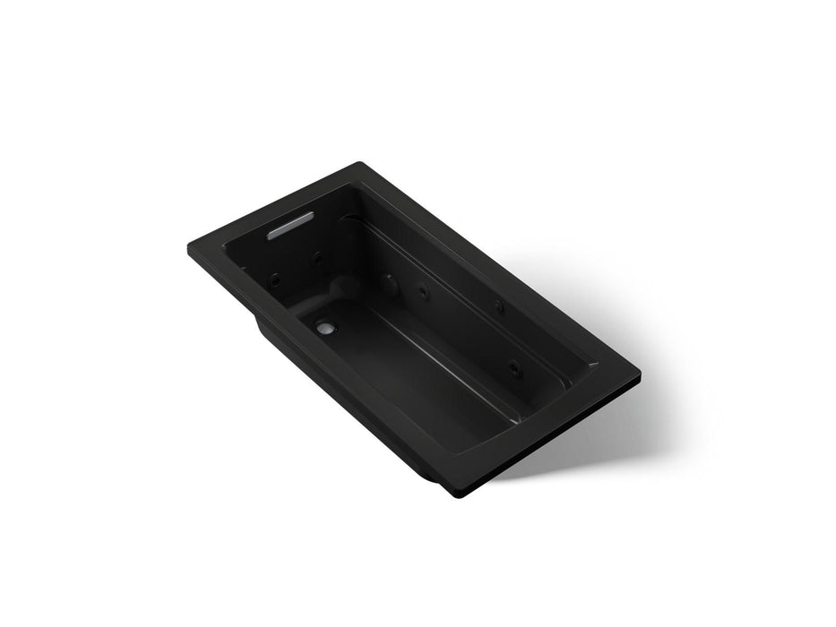 KOHLER K-1122 Archer 60" x 32" drop-in whirlpool bath, black black - view 2