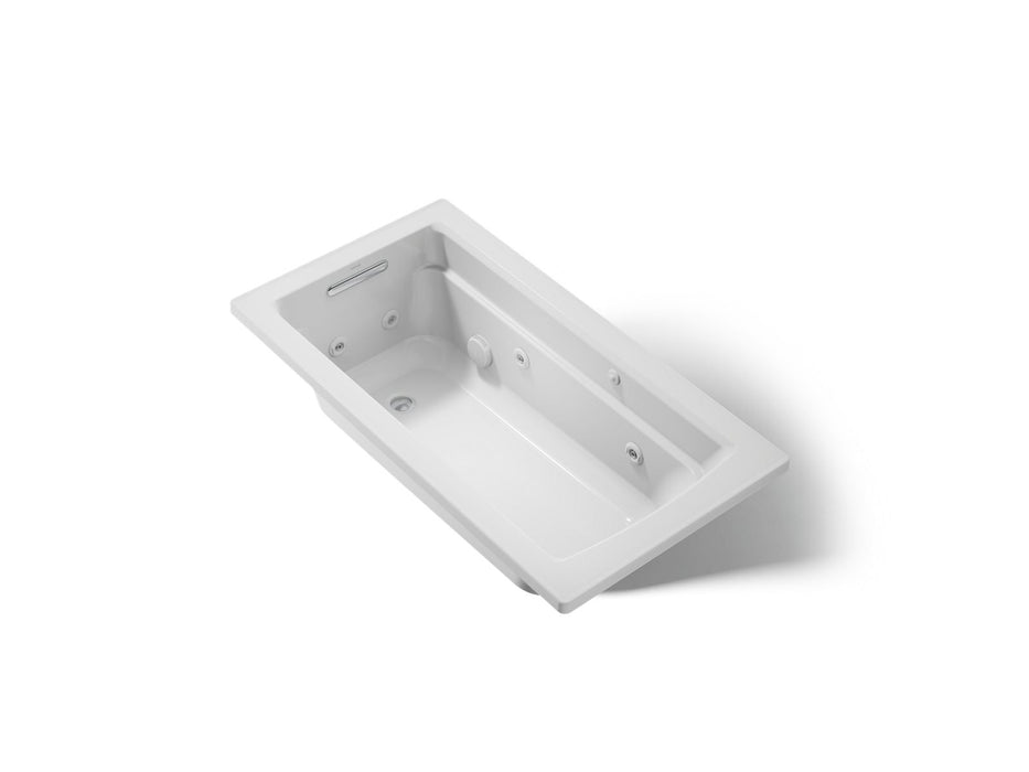 KOHLER K-1122 Archer 60" x 32" drop-in whirlpool bath, ice grey - view 2